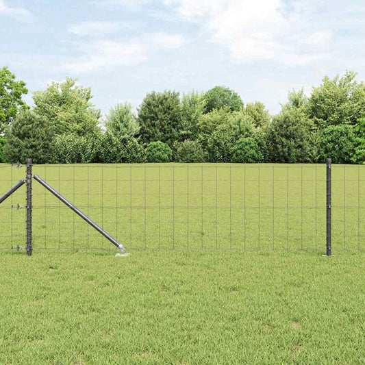 vidaXL Euro Fence με 7 φυτεμένα αγκάθια 0.4x10 μ Γαλβανισμένο Ατσάλι Γκρι
