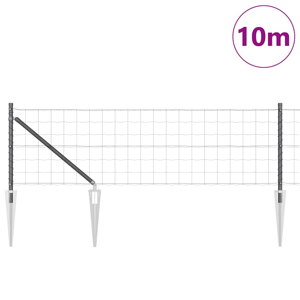 vidaXL Ευρωπαϊκός Φράκτης με Ακίδες 10 x 0,6 μ PVC-Επικαλυμμένο Ατσάλι