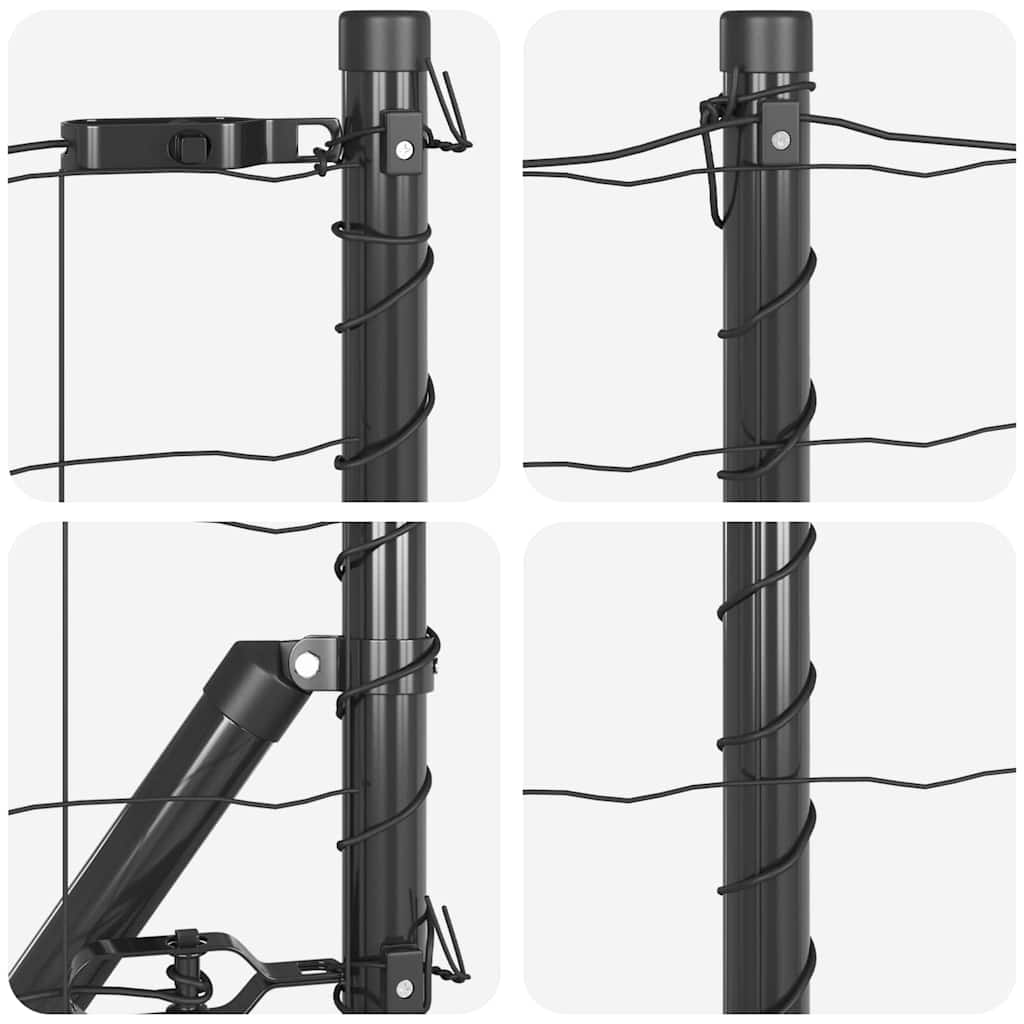 vidaXL Ευρωπαϊκός Φράκτης με Ακίδες 10 x 1,2 μ PVC-Επικαλυμμένο Ατσάλι