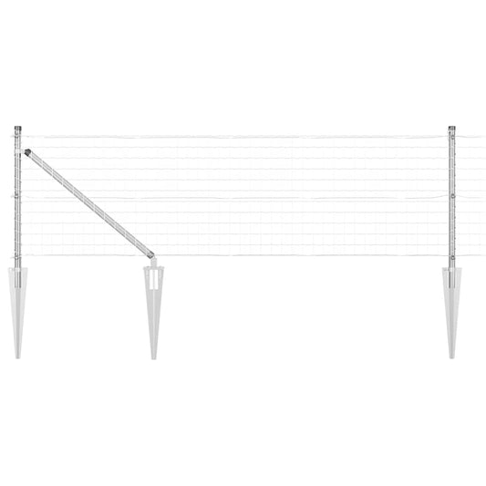 vidaXL Ευρωπαϊκός Φράχτης με 7 Στηρίγματα 0.6x10 μ Γαλβανισμένος Χάλυβας