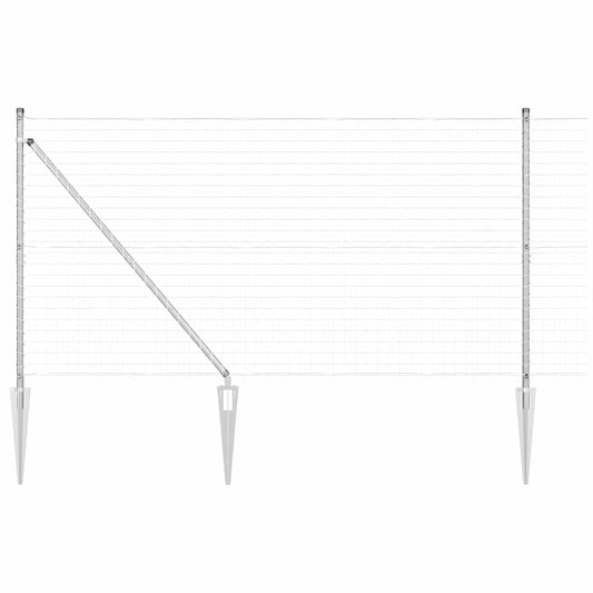 vidaXL Euro Fence με 7 Στήλες με ακίδες 1.2x10 μ Γαλβανισμένο ατσάλι