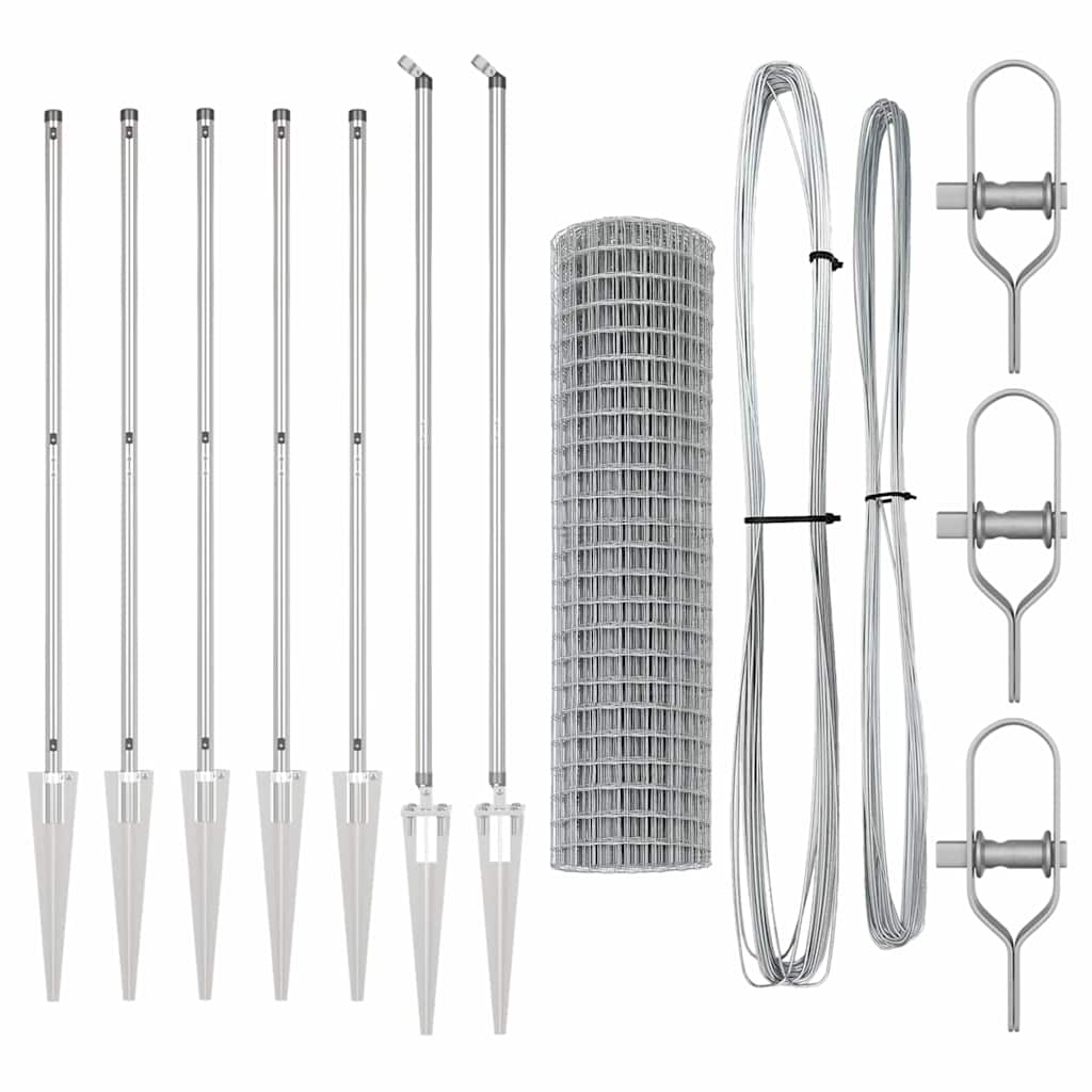 vidaXL Euro Fence με 7 Σφήνες 1.4x10 μ Γαλβανισμένο Ατσάλι