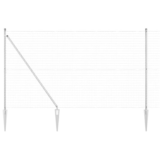 vidaXL Φράχτης Euro με 7 Στήλες 1.6x10 μ Γαλβανισμένο Ατσάλι