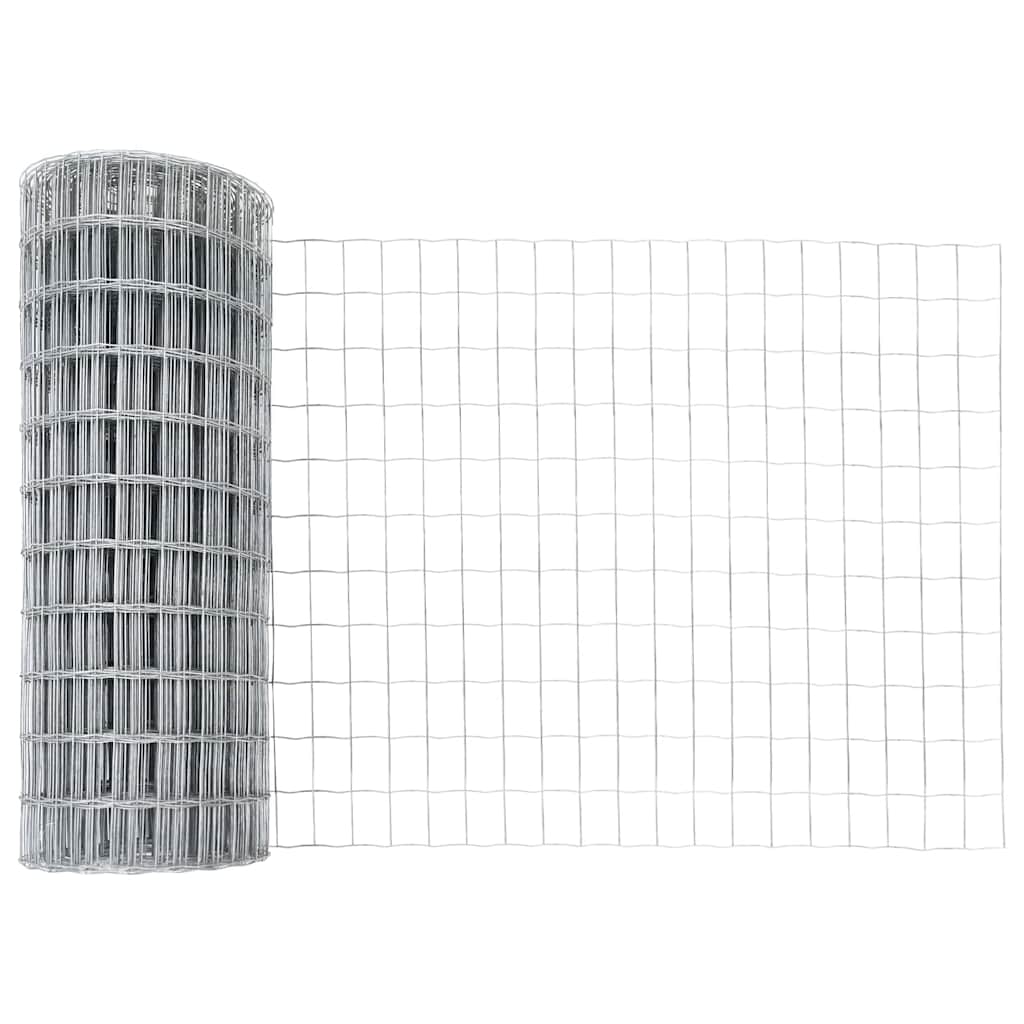 vidaXL Euro Fence με 7 Στηρίγματα Σπικάλ 1x10 μ Γαλβανισμένος Χάλυβας