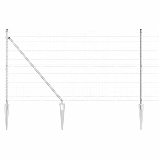 vidaXL Ευρωπαϊκός φράκτης με 7 ακίδες 1.4x10 μ Γαλβανισμένος χάλυβας