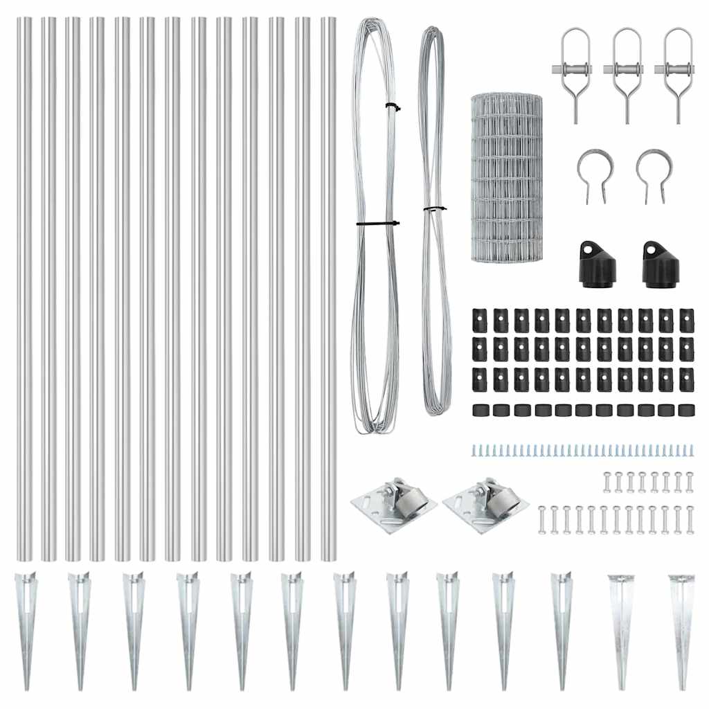 vidaXL Euro Fence με 7 ακίδες 0.6x10 μ γαλβανισμένος χάλυβας