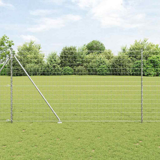 vidaXL Euro Fence με 7 στήλες 1.5x10 μ Γαλβανισμένο Ατσάλι