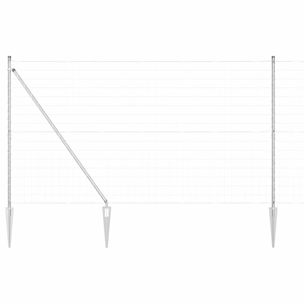 vidaXL Euro Fence με 7 στήλες 1.5x10 μ Γαλβανισμένο Ατσάλι