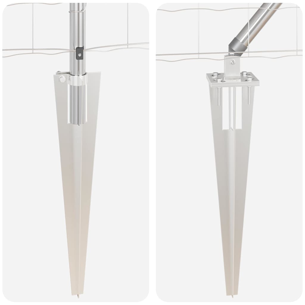 vidaXL Euro Fence με 7 αγκύλες 1x10 μ Γαλβανισμένο Ατσάλι