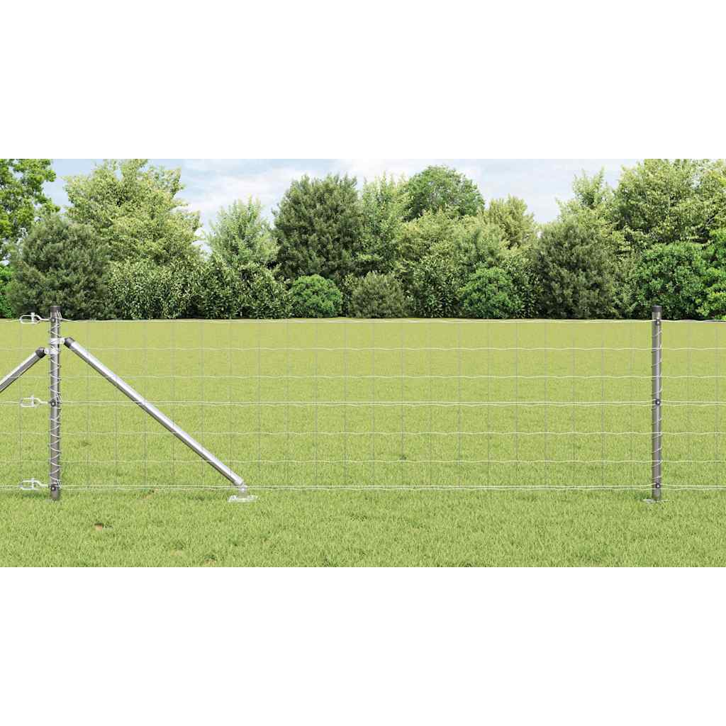 vidaXL Euro Fence με 13 Στερεωτικές Αγκύρες 0.4x25 μ Γαλβανισμένος Χάλυβας