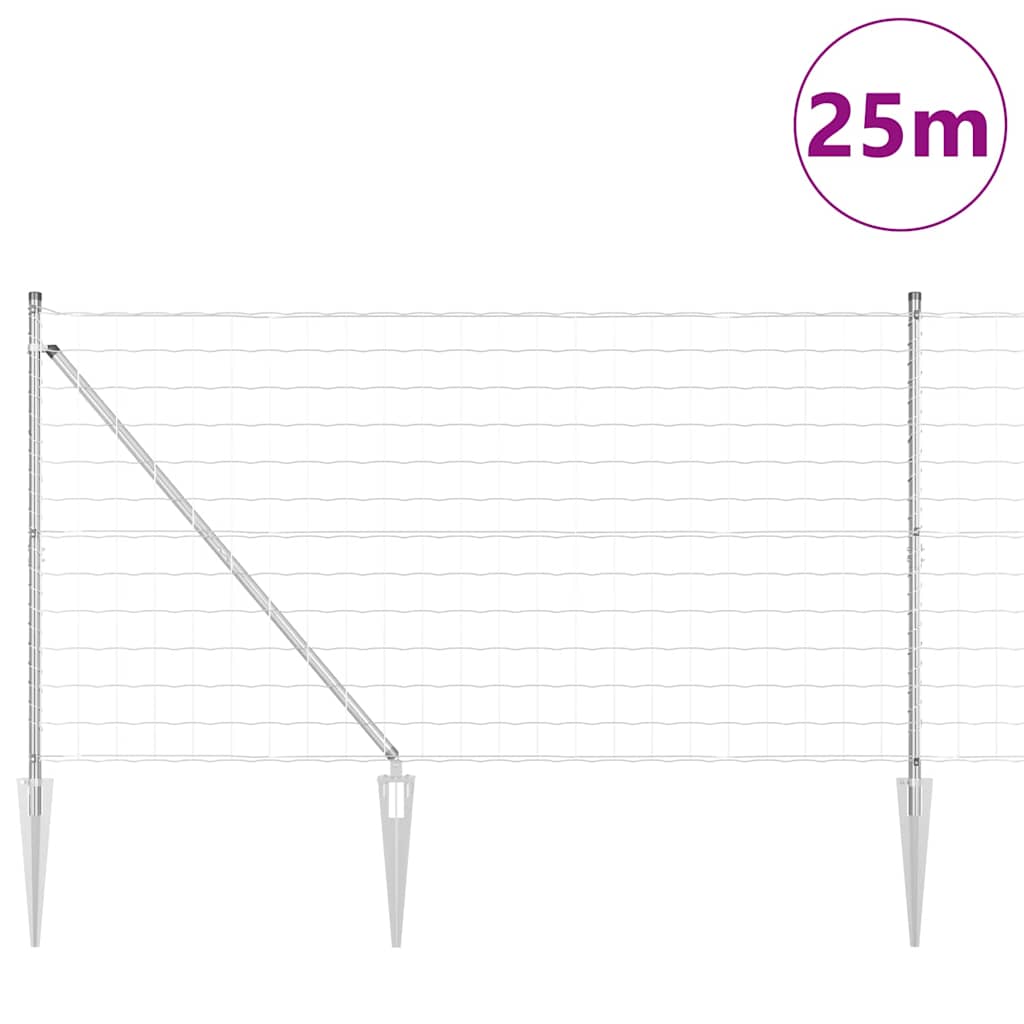 vidaXL Euro Fence με 13 ακίδες 1.2x25 μ γαλβανισμένο χάλυβα
