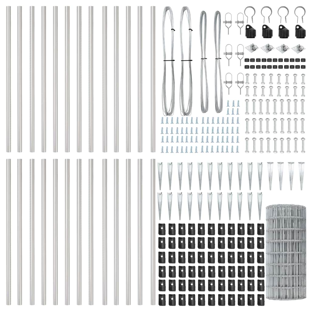 vidaXL Euro Fence με 13 Άγκυρες 0.4x50 m Γαλβανισμένο Ατσάλι