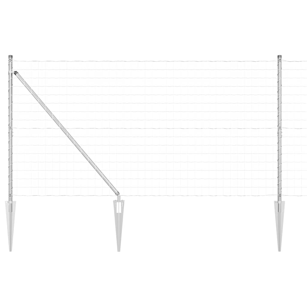 vidaXL Euro Fence με 7 Στερεωτικές Σφήνες 1.4x10 μ Γαλβανισμένος Χάλυβας