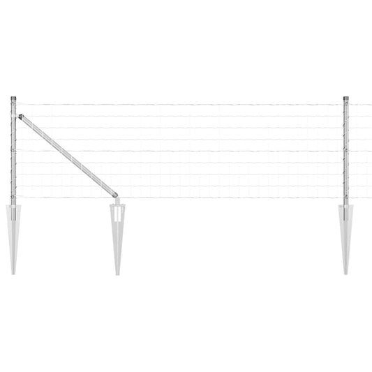 vidaXL Euro Fence με 13 στήλες στήριξης 0.4x25 μ γαλβανισμένος χάλυβας