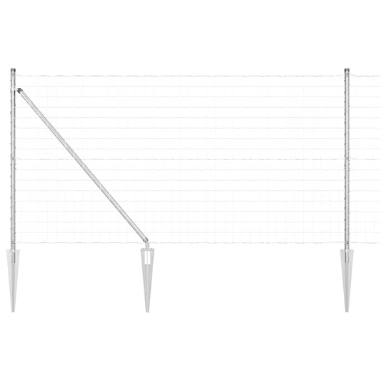 vidaXL Euro Fence με 13 αιχμηρούς πόλους 1.2x25 μ γαλβανισμένο ατσάλι