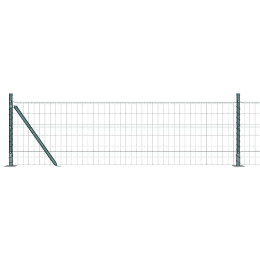 vidaXL Euro Fence με 7 Φλαντζωτούς Πόλους 0.4x10 μ Γαλβανισμένος Χάλυβας