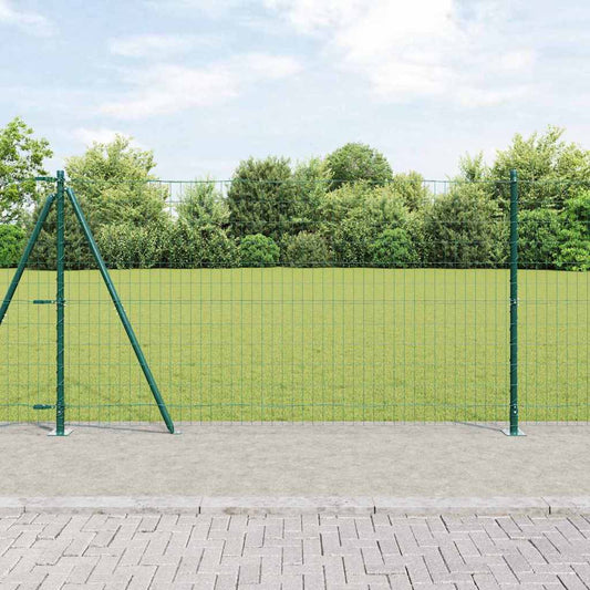 vidaXL Euro Fence με 7 Φλαντζωτά Πόδια 1.2x10 μ Γαλβανισμένος Χάλυβας