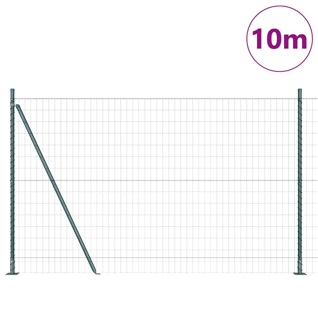 vidaXL Euro Fence με 7 ανυψωμένα πόδια 1.5x10 μ Γαλβανισμένος χάλυβας