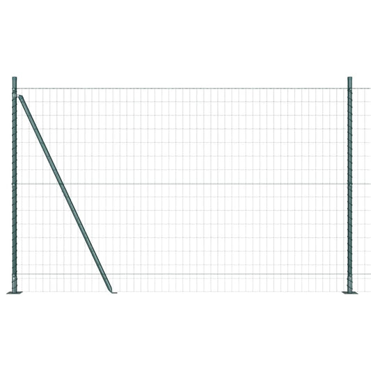 vidaXL Euro Fence με 7 φλαντζοποιημένα πόδια 1.6x10 μ Γαλβανισμένος χάλυβας