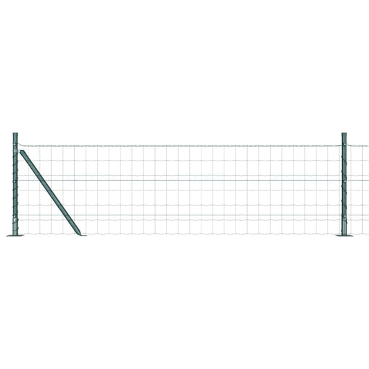 vidaXL Euro Fence με 7 Φλαντζωτές Κολώνες 0.4x10 μ Γαλβανισμένο Ατσάλι