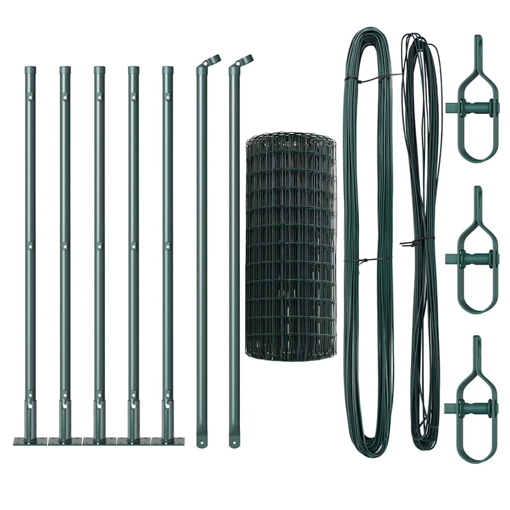 vidaXL Ευρωπαϊκός Φράκτης με 7 Φρεσκαρισμένα Πόδια 0.4x10 μ Γαλβανισμένος Χάλυβας