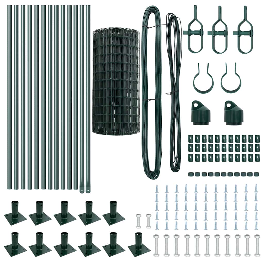 vidaXL Ευρωπαϊκό Φράχτη με 13 Σταυρούς 0.6x25 μ Γαλβανισμένο Ατσάλι