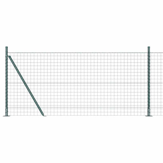 vidaXL Euro Fence με 13 Φλαγκερ Στήλες 1x25 μ Γαλβανισμένος Χάλυβας