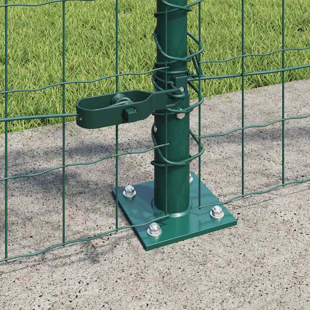 vidaXL Euro Fence με 13 Στηρέκια Φλάντζας 1x25 μ Γαλβανισμένο Ατσάλι