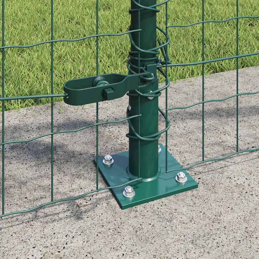 vidaXL Euro Fence με 13 Φλατζωτά Πόστα 1x25 μ Γαλβανισμένο Ατσάλι