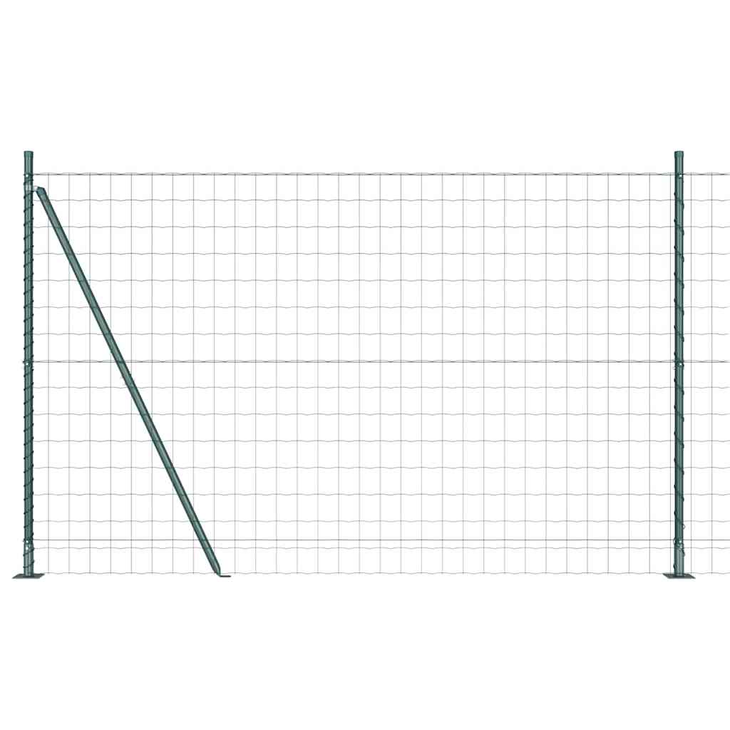 vidaXL Euro Fence με 13 φλαντζοειδείς πόλους 1,2x25 μ από γαλβανισμένο χάλυβα