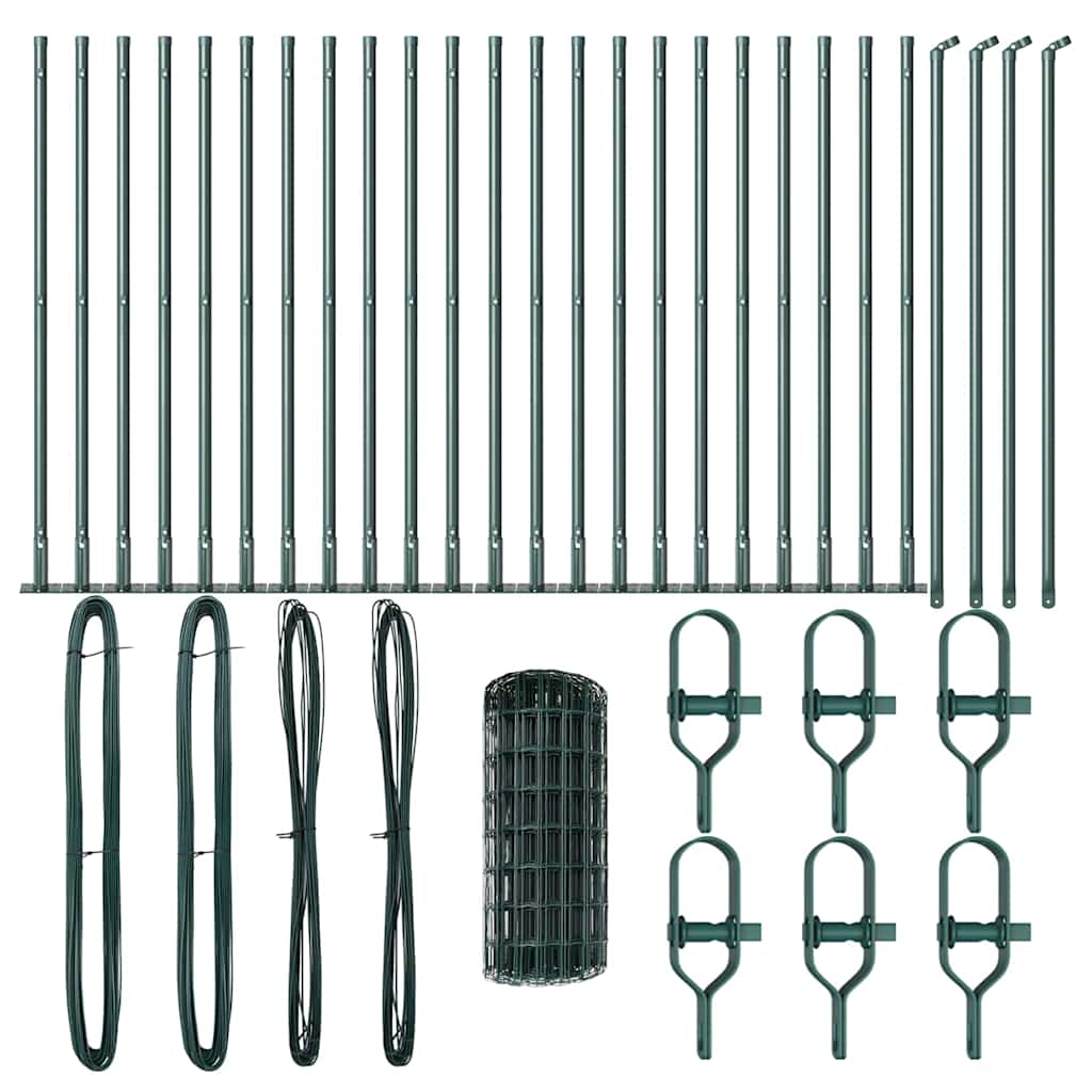 vidaXL Euro Fence με 13 φλαντζαριστά πόδια 0.6x50 μ Γαλβανισμένος Χάλυβας