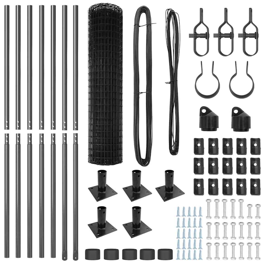 vidaXL Ευρωπαϊκός Φράκτης με 7 Στελέχη 0.8x10 μ. Γαλβανισμένος Χάλυβας