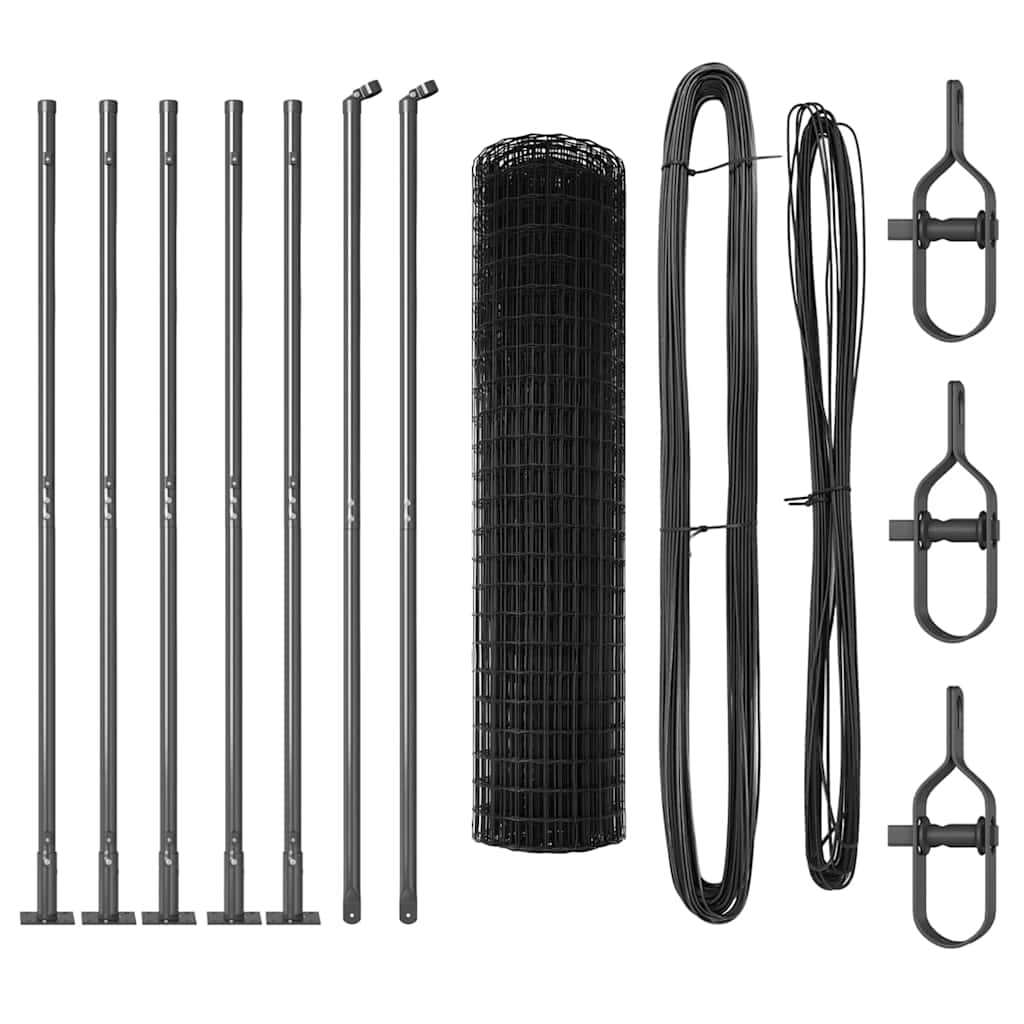 vidaXL Euro Fence με 7 φλάντζες 1.2x10 μ Γαλαβανισμένος χάλυβας