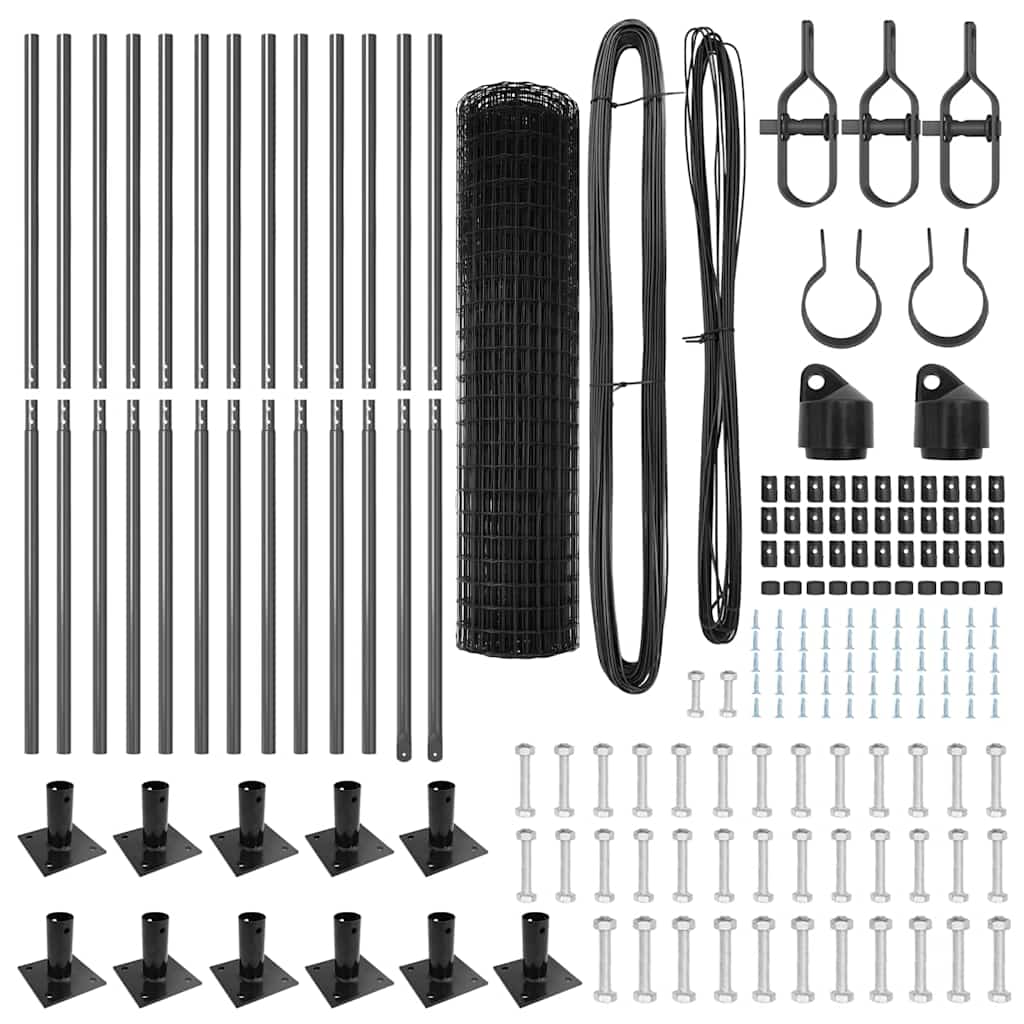 vidaXL Euro Fence με 13 Στυλοβάτες 1x25 μ Γαλβανισμένος Χάλυβας