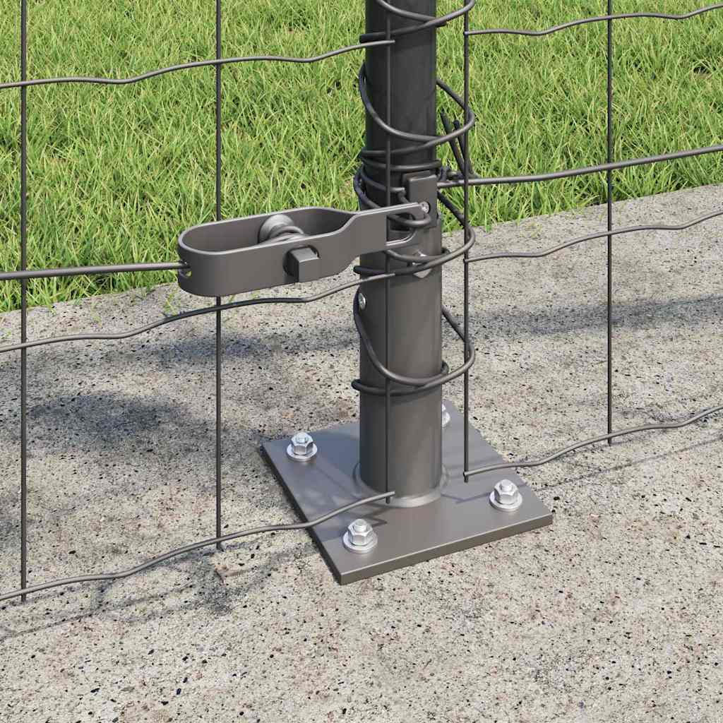 vidaXL Ευρωπαϊκή περίφραξη με 13 φλαντζωτούς πόλους 1x25 μ Γαλβανισμένος χάλυβας