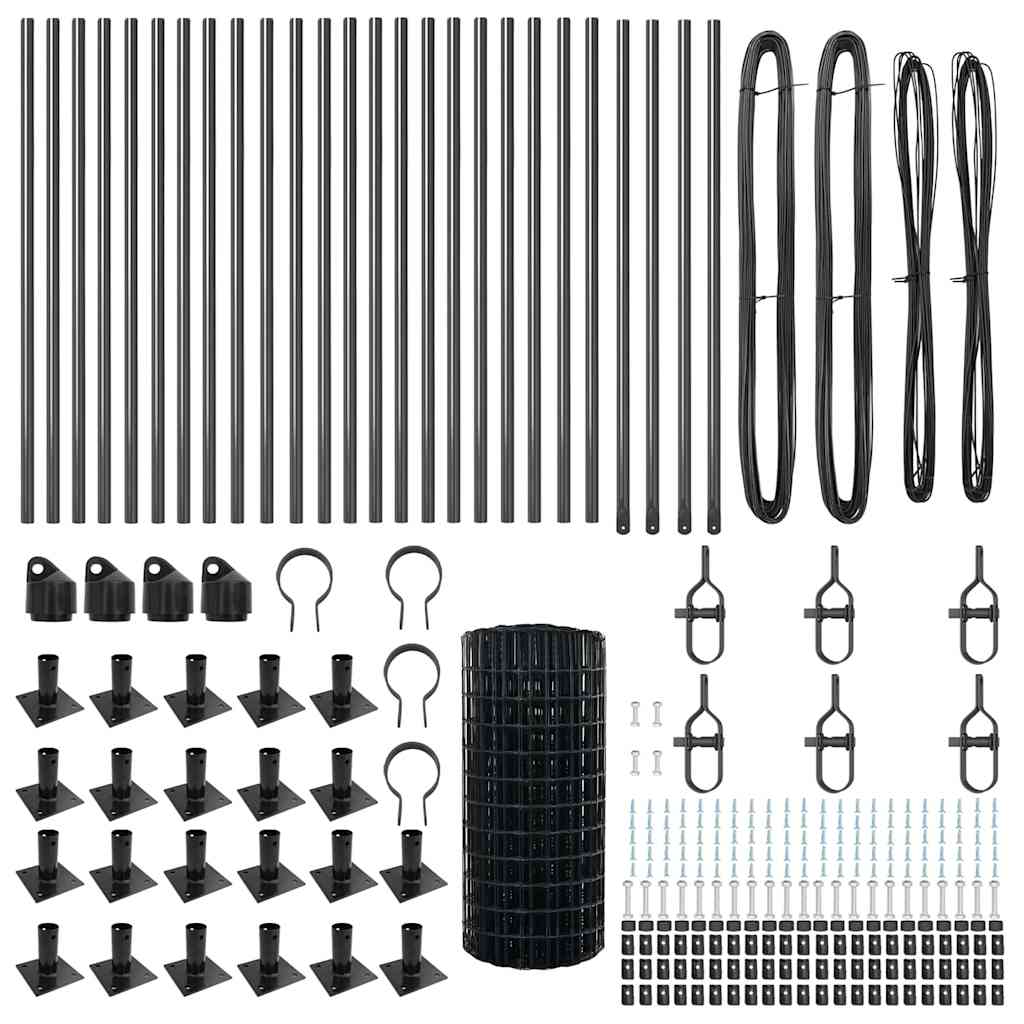 vidaXL Περίφραξη Ευρώπης με 13 Στυλίδια 0.6x50 μ Γαλβανισμένος Χάλυβας