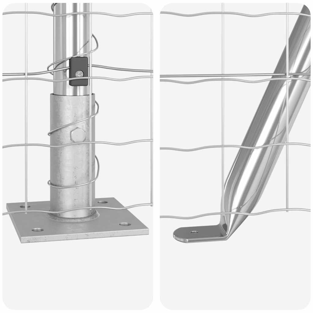 vidaXL Euro Fence με 7 Γωνιακούς Πόλους 1.4x10 μ Γαλβανισμένος Χάλυβας