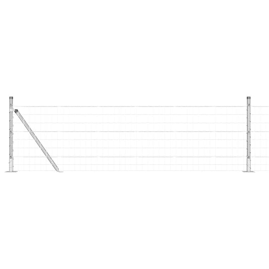 vidaXL Euro Fence με 7 Στήλες με Στεφάνη 0.4x10 μ Γαλβανιζέ Χάλυβα