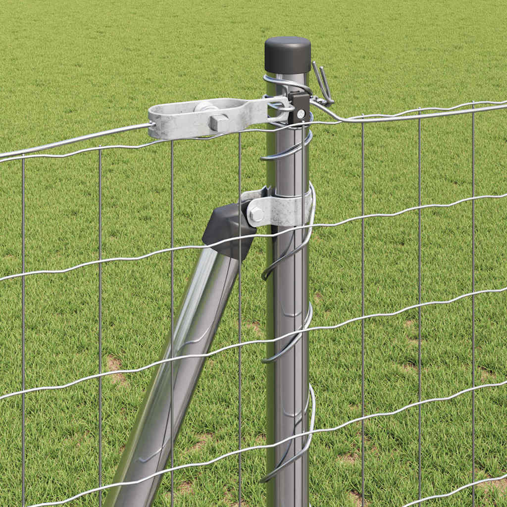 vidaXL Euro Fence με 7 Φλαγγισμένους Πόλους 1.2x10 μ Γαλβανισμένο Χάλυβα