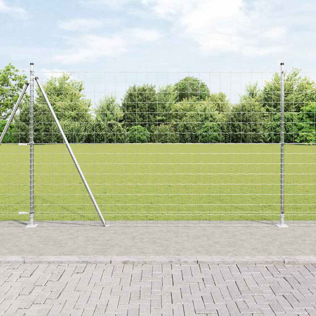 vidaXL Euro Fence με 7 Φλάντζες 1.6x10 μ Γαλβανισμένος Χάλυβας