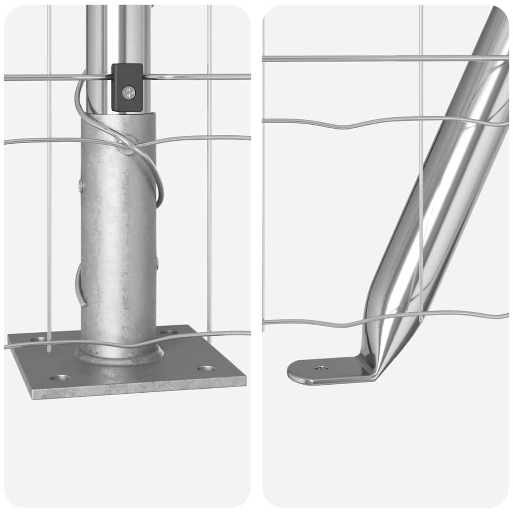 vidaXL Euro Fence με 13 Φλαγγέτες Πόστ 0.4x50 μ Γαλβανισμένος Χάλυβας