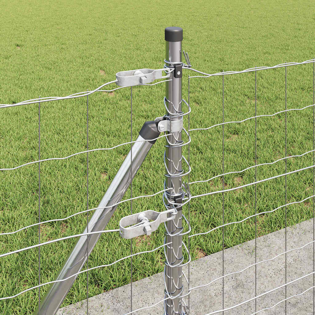 vidaXL Euro Fence με 13 Φλαγγέτες Πόστ 0.4x50 μ Γαλβανισμένος Χάλυβας