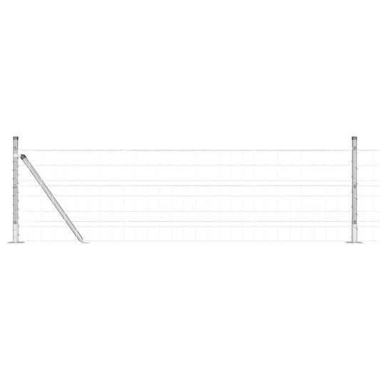 vidaXL Euro Fence με 13 Φλαγγέτες Πόστ 0.4x50 μ Γαλβανισμένος Χάλυβας