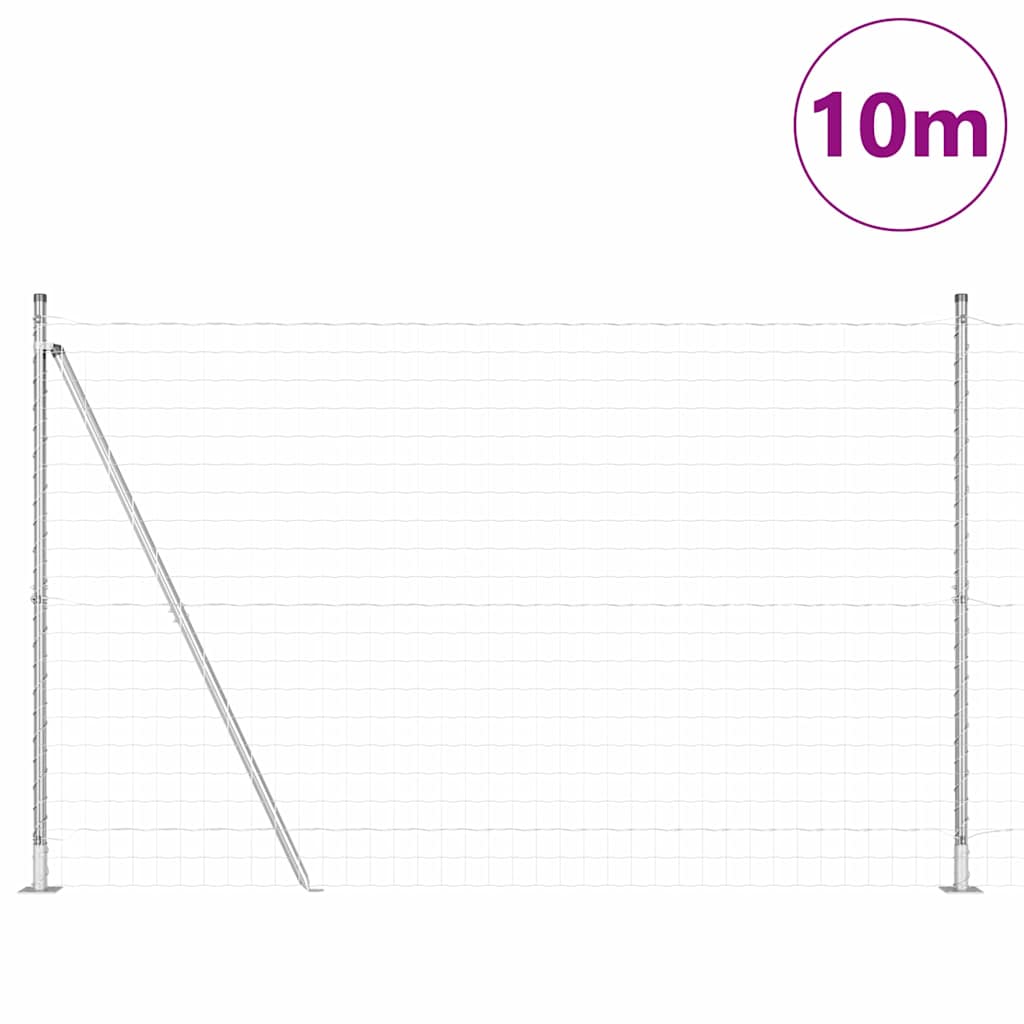 vidaXL Ευρωπαϊκός Φράχτης με 7 Στήλες 1.5x10 μ. Γαλβανισμένο Ατσάλι