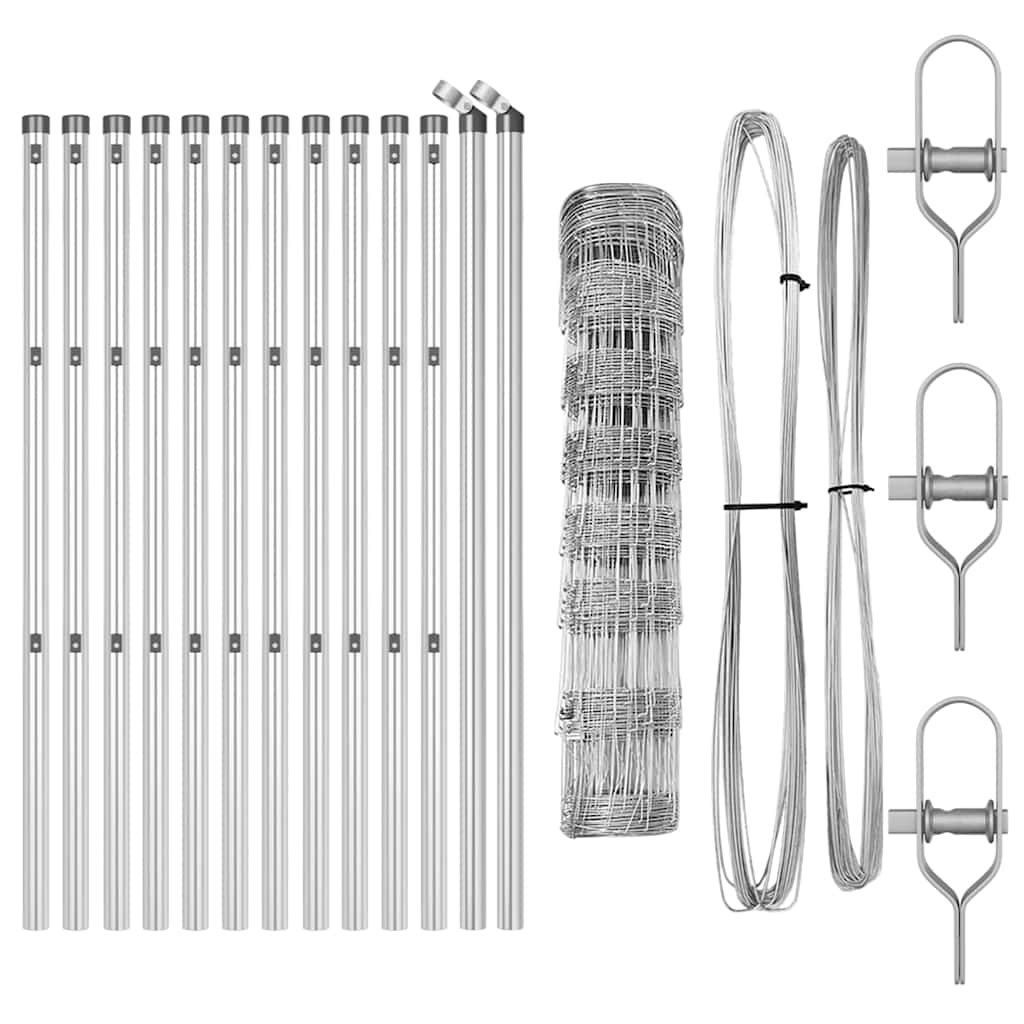Φράχτης Αγρού vidaXL 0.8x25 μ Γαλβανισμένο Ατσάλι