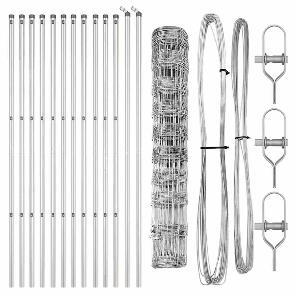 vidaXL Φράχτης Πεδιάδας 1x25 μ Γαλβανισμένο Ατσάλι
