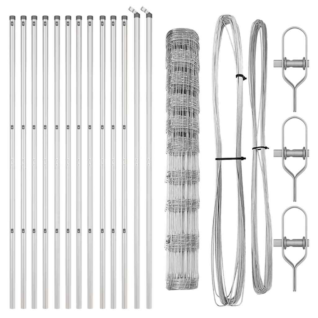vidaXL Field Fence 1.2x25 μ Γαλβανισμένος χάλυβας