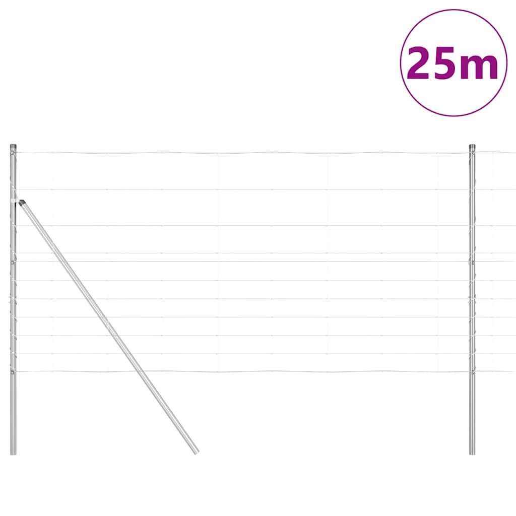 vidaXL Field Fence 1.2x25 μ Γαλβανισμένος χάλυβας