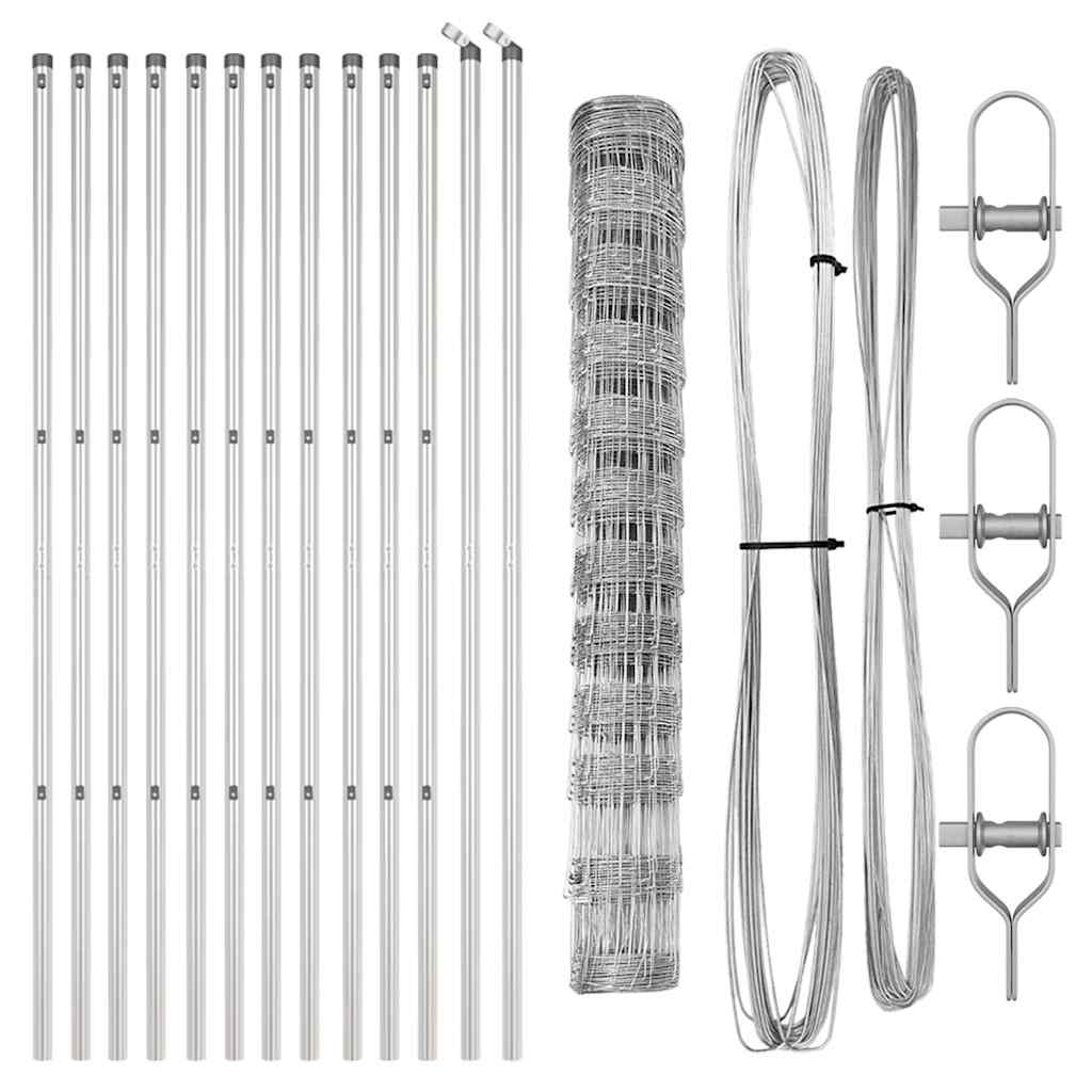 vidaXL Φράχτης Πεδίων 1.2x25 μ Γαλβανισμένος Χάλυβας