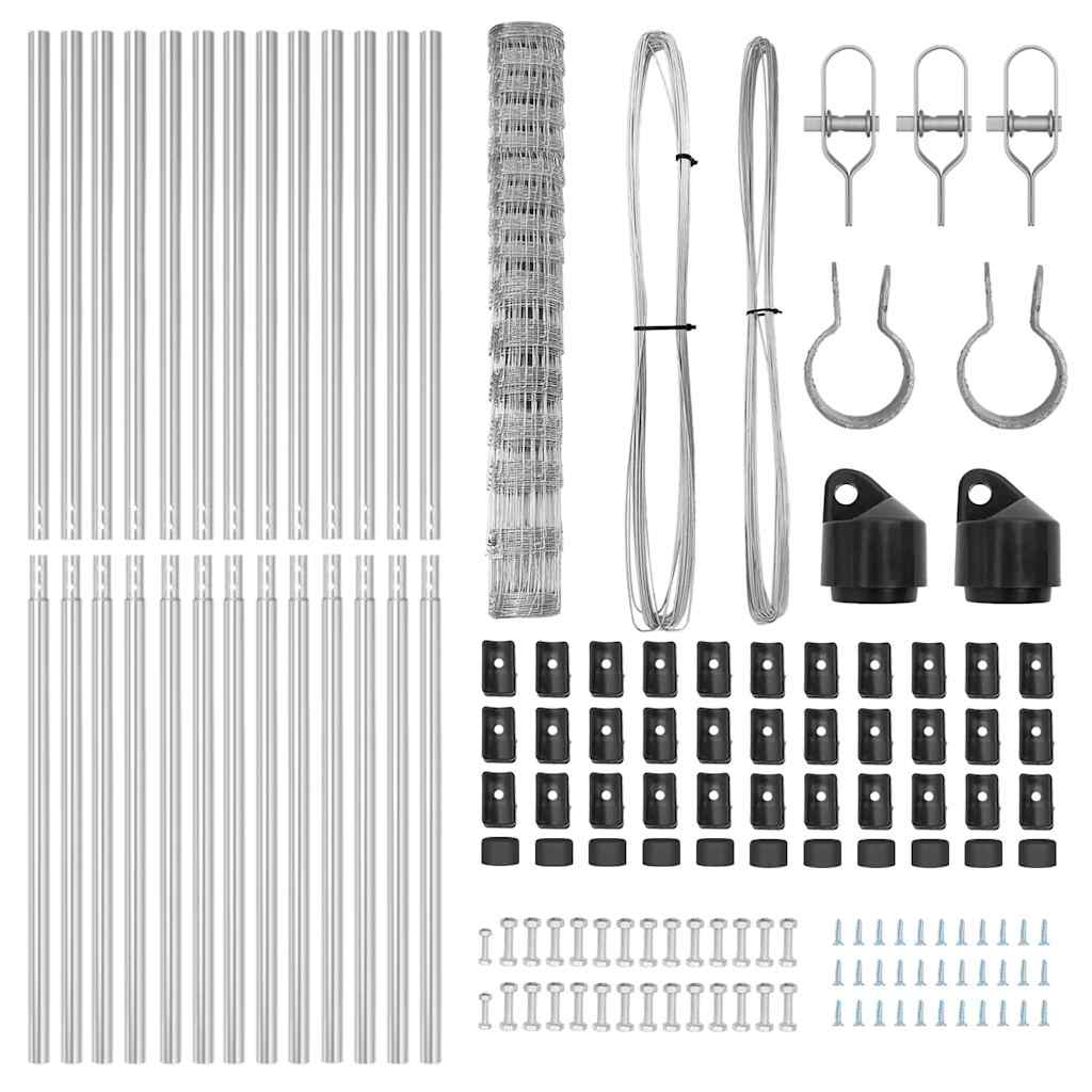 vidaXL Περίφραξη Αγρού 1.2x25 μ Γαλβανισμένος Χάλυβας